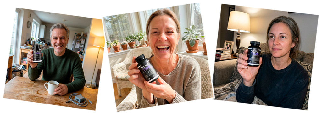 SlimTide customers holding their bottles